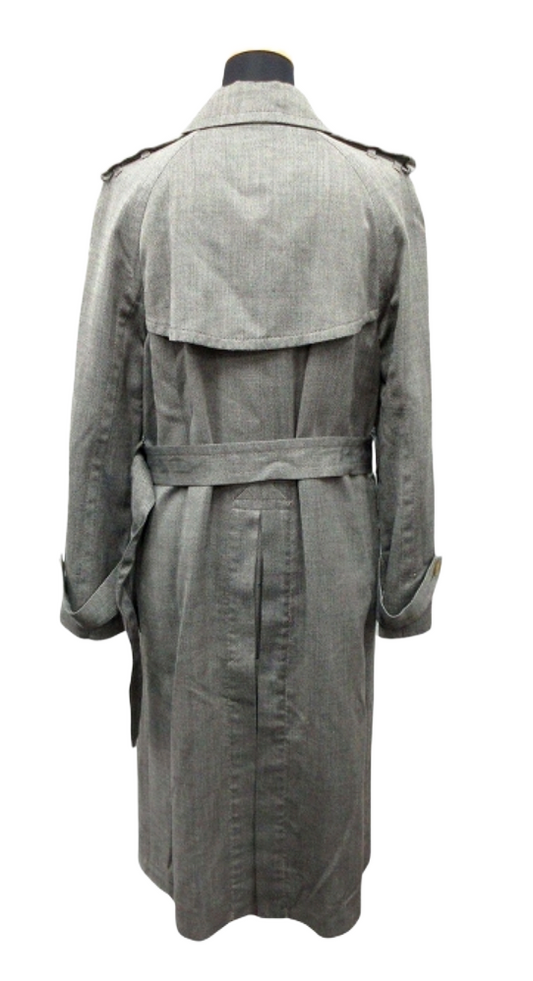 MARC by MARC JACOBS Silk Cotton Trench Coat Long Outerwear Size 4 Gray