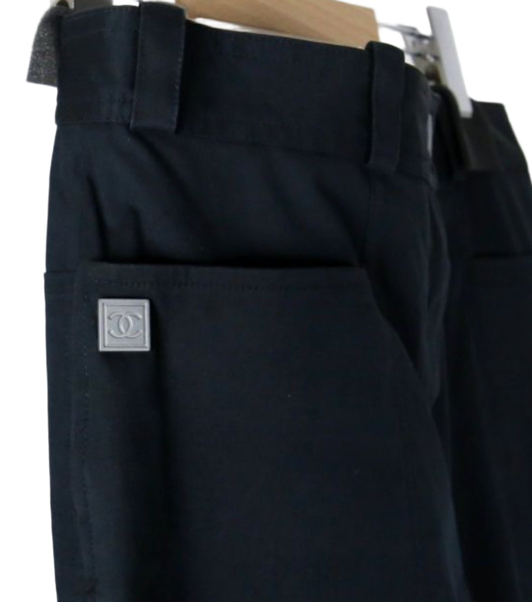 Chanel Identification Sports Zip Pants w velcro logo