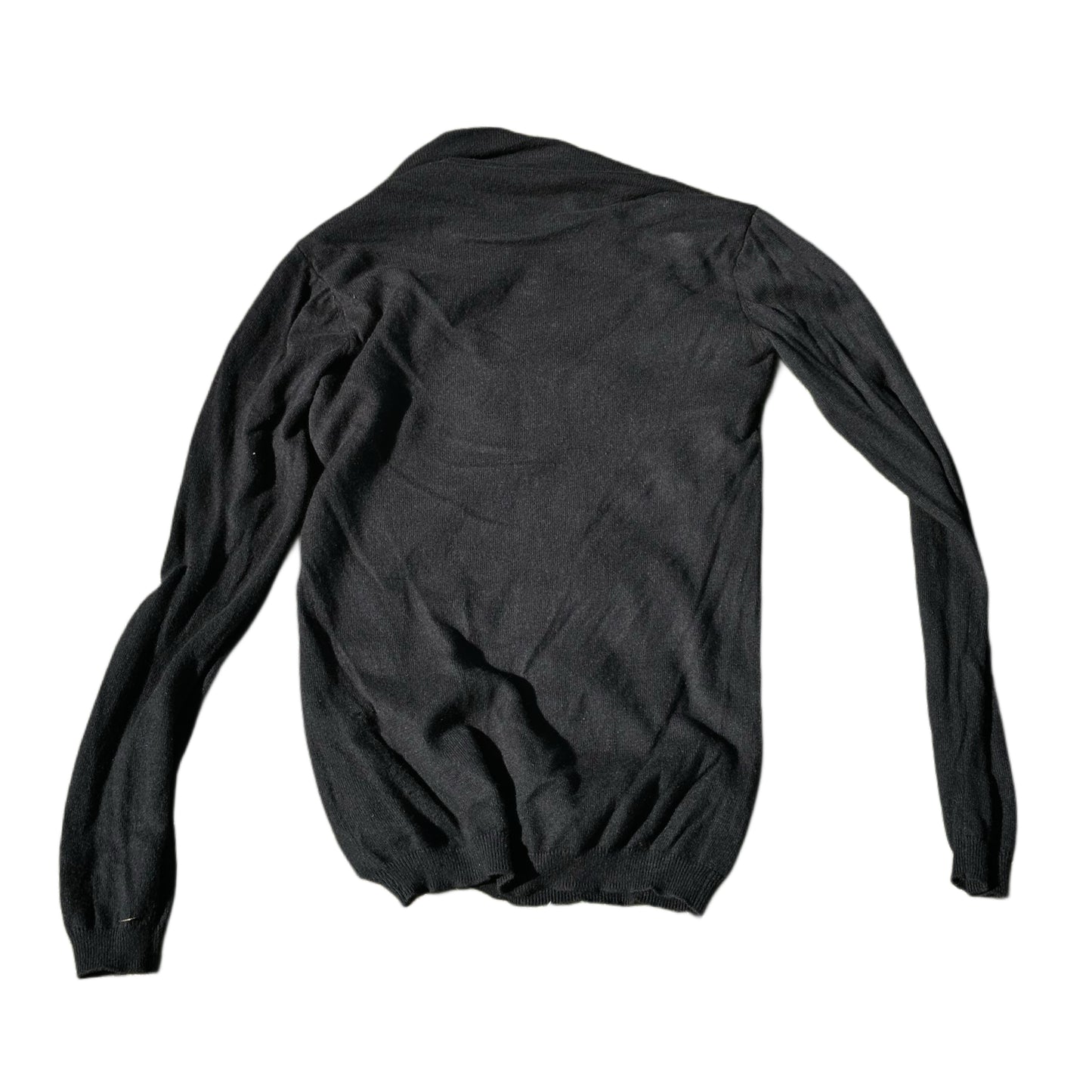 DKNY Knit LS Deformed Neck Top