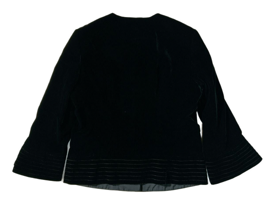 Lanvin Collection velvet bell sleeve button down blazer jacket