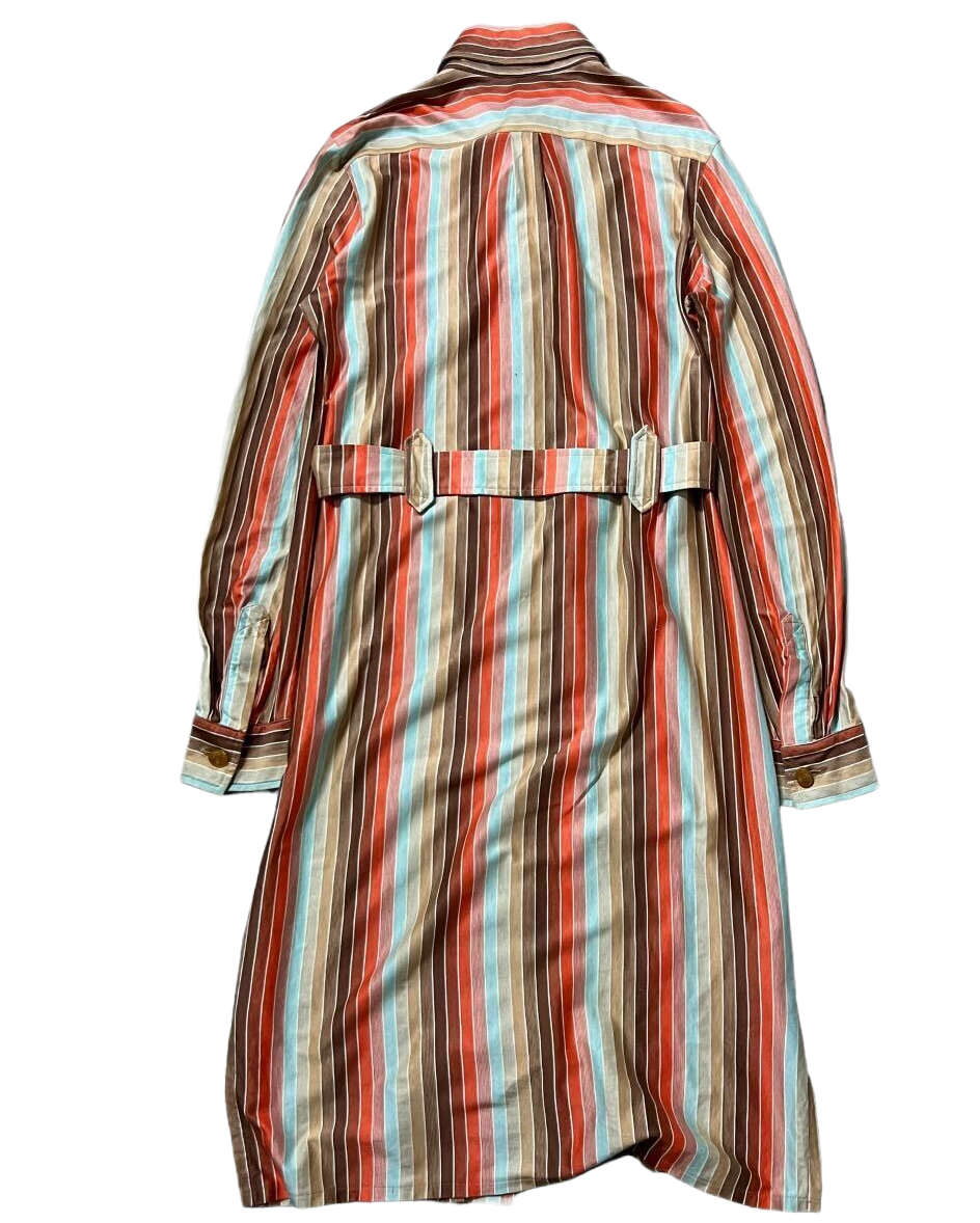Vivienne Westwood Multi Colour Stripe Shirt Dress w Matching Belt