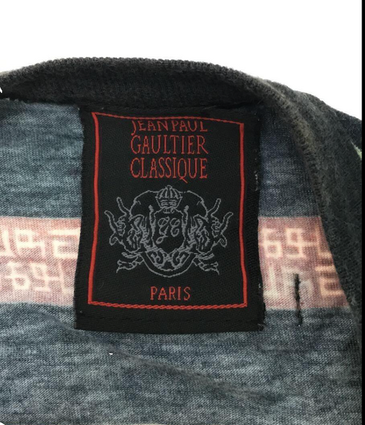 Jean Paul Gaultier Stripe Graffiti Logo Mens Tee