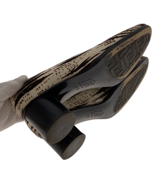 FENDI zebra fur Pumps/37.5