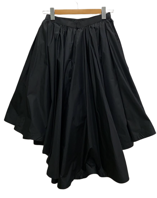 Miss Christian Dior Black Nylon Assymetrical Pleated Skirt