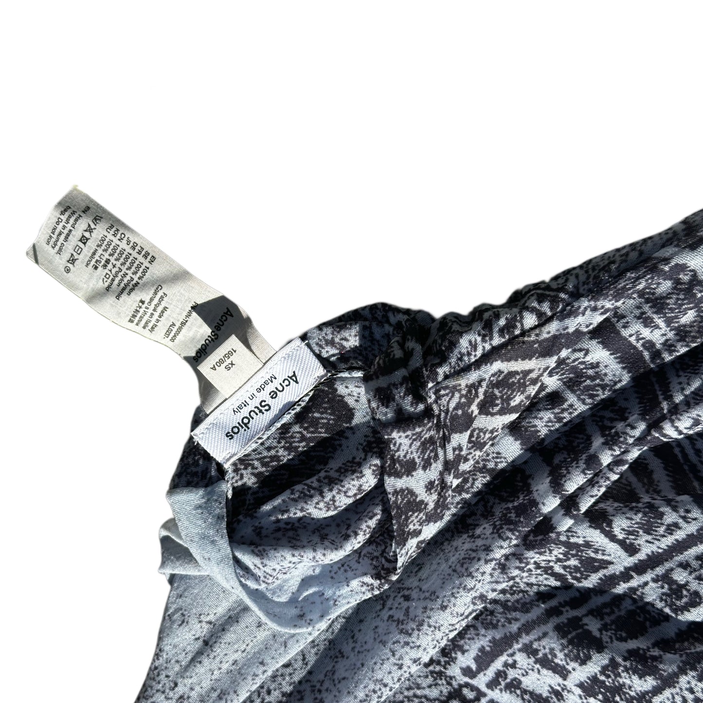 Acne Studios Denim Mesh Mock Neck LS Top