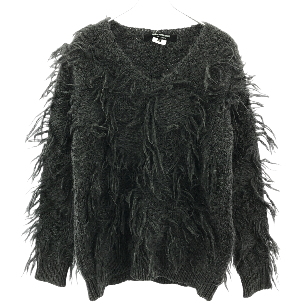 JUNYA WATANABE COMME des GARCONS 18AW Wool Shaggy V-neck Pullover Knit Sweater