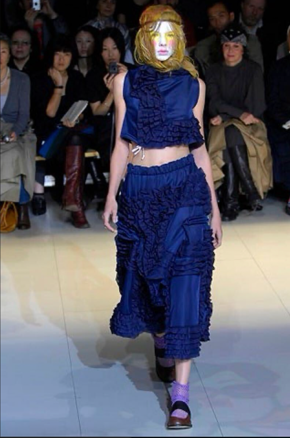 Comme Des Garcons frill napkin square top 2008 SS runway