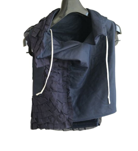 Comme Des Garcons frill napkin square top 2008 SS runway