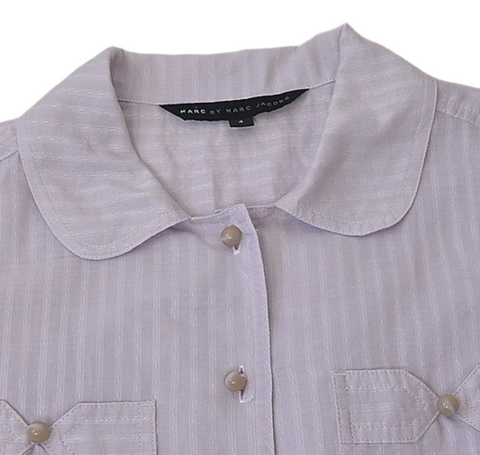 Marc by Marc Jacobs blouse SS Peter pan collar stripe shirt