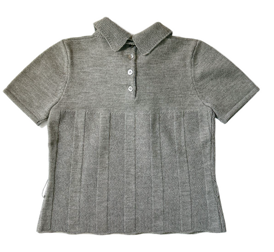 Alberta Ferretti SS Grey knit w bow