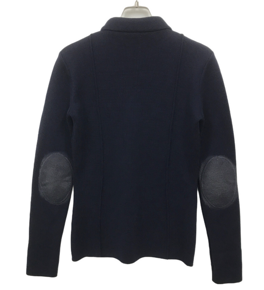 Prada Sport Knit Wool Patch Pocket Elbow Patches Zip Jacket