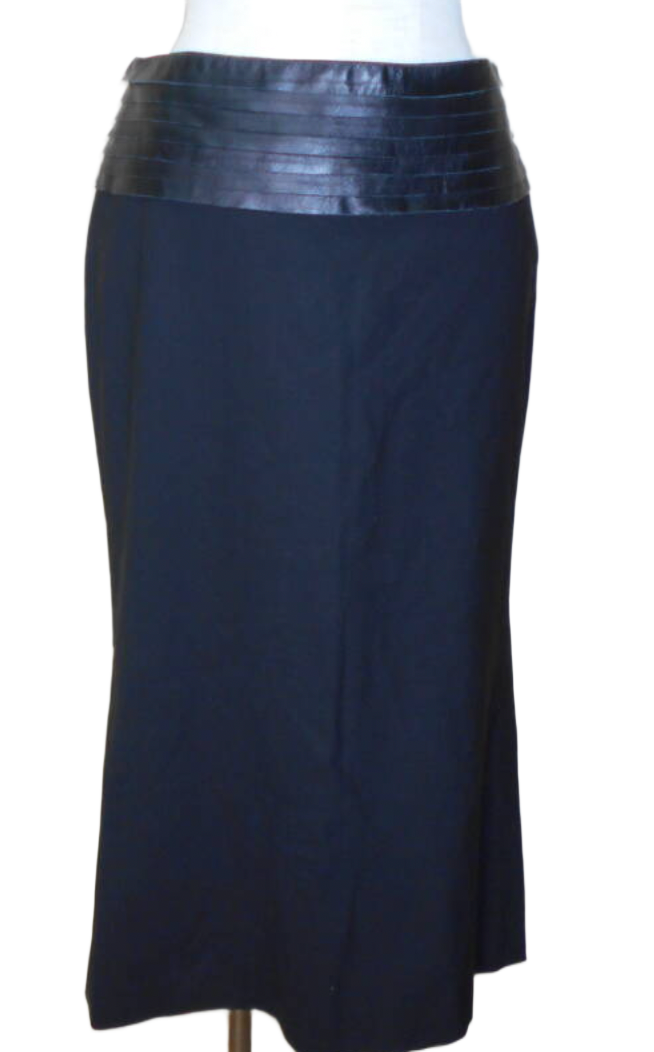 Gianfranco Mermaid Leather Waist Skirt