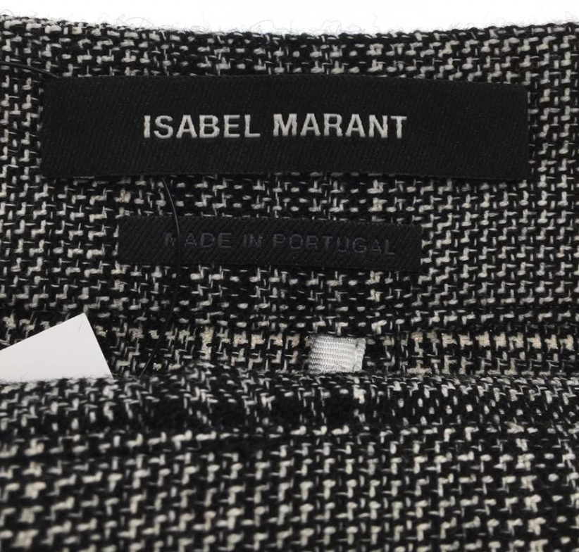 Isabel Marant Checkered Drape Assymetrical Skirt