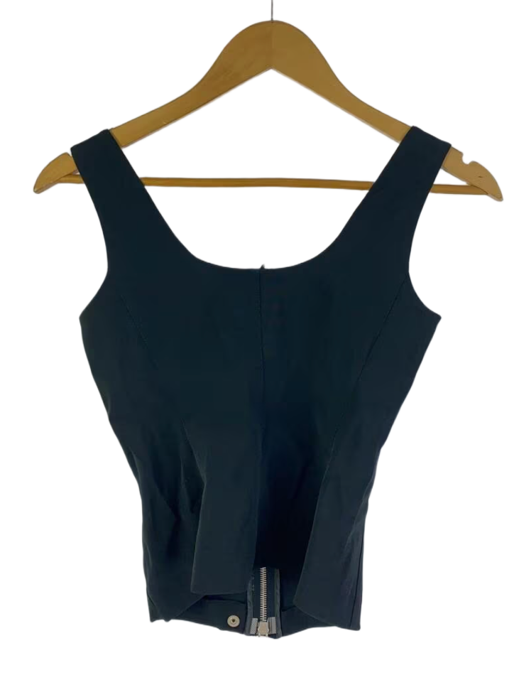 Prada Scoop Neck Bustier Top w Button on Bottom