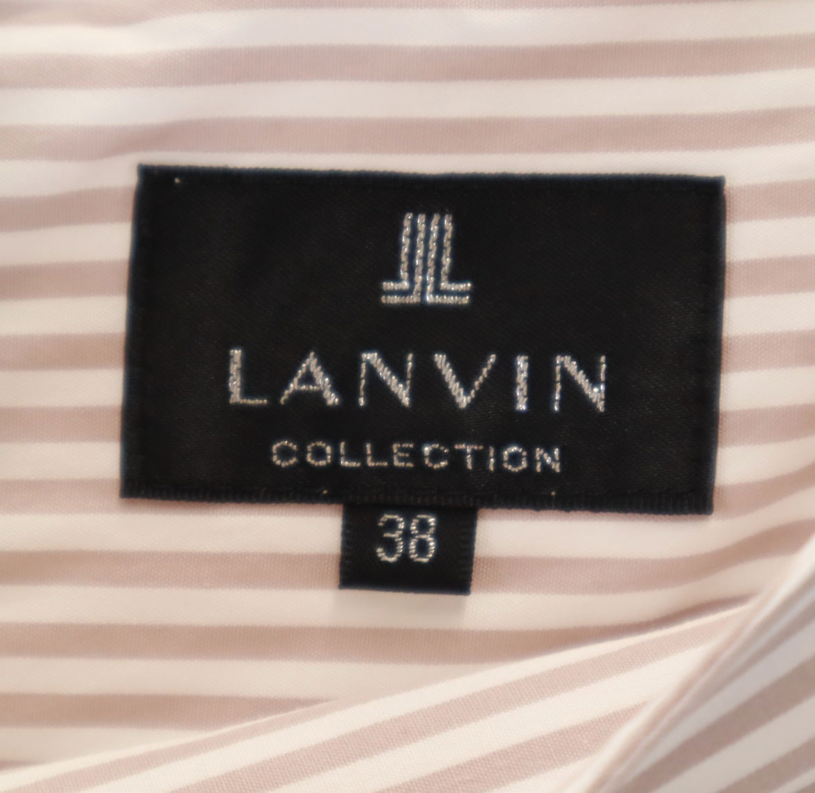 Lanvin Collection Pink White Stripe drop waist gathered skirt