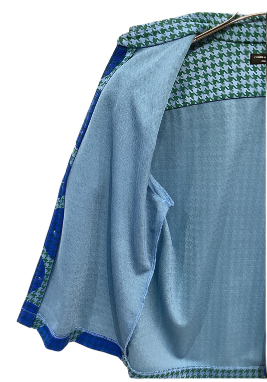 COMME des GARCONS Homme Plus houndstooth dot print bowling shirt
