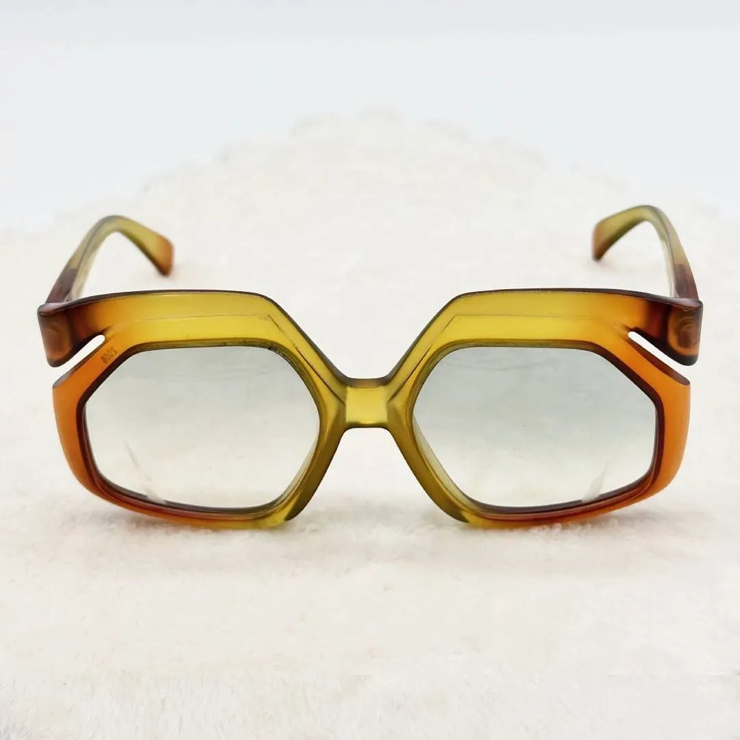 Christian Dior Yellow Frame Sunglasses w Top Handles