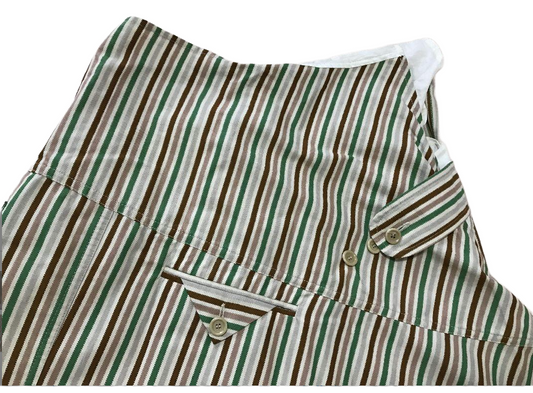 Marni Stripe Multi Colour A Line Skirt w Assymetrical Waist