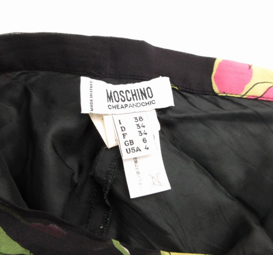 Moschino cheap and chic Floral Ruched Centre Midi skirt