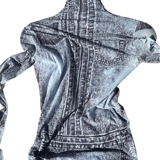 Acne Studios Denim Mesh Mock Neck LS Top