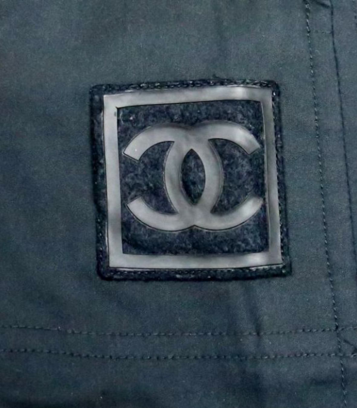 Chanel Identification Sports Zip Pants w velcro logo