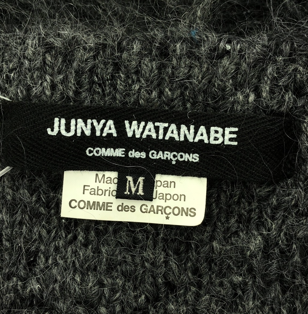 JUNYA WATANABE COMME des GARCONS 18AW Wool Shaggy V-neck Pullover Knit Sweater