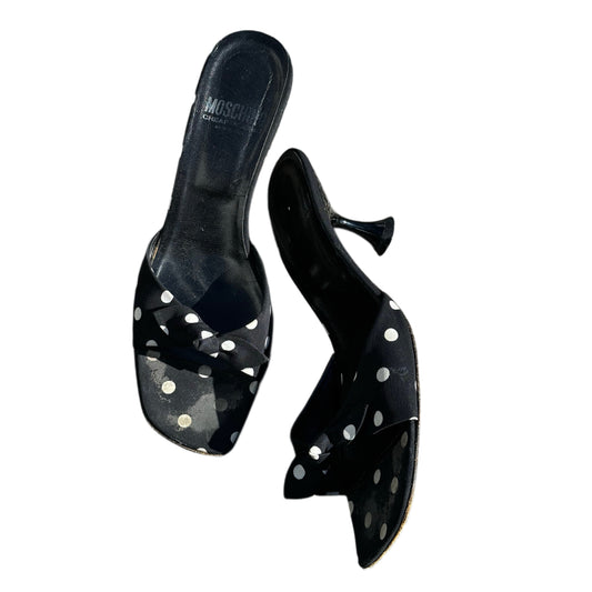 Moschino Cheap & Chic Polka Dot Kitten Sandal Heels Sz 40