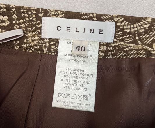 Celine Silk Blend Floral Skirt