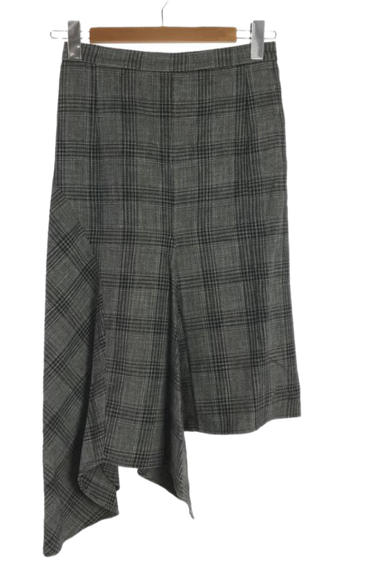 Isabel Marant Checkered Drape Assymetrical Skirt