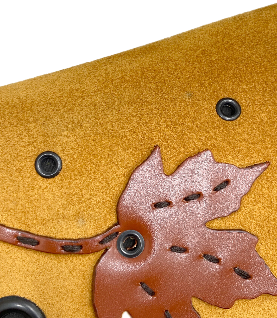 Prada FW 1999 Leaf Motif Suede Velcro Bag