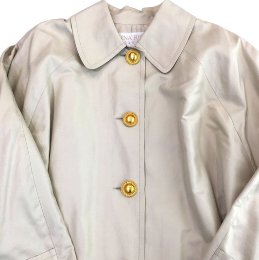 Nina Ricci Trench Coat w Gold Buttons