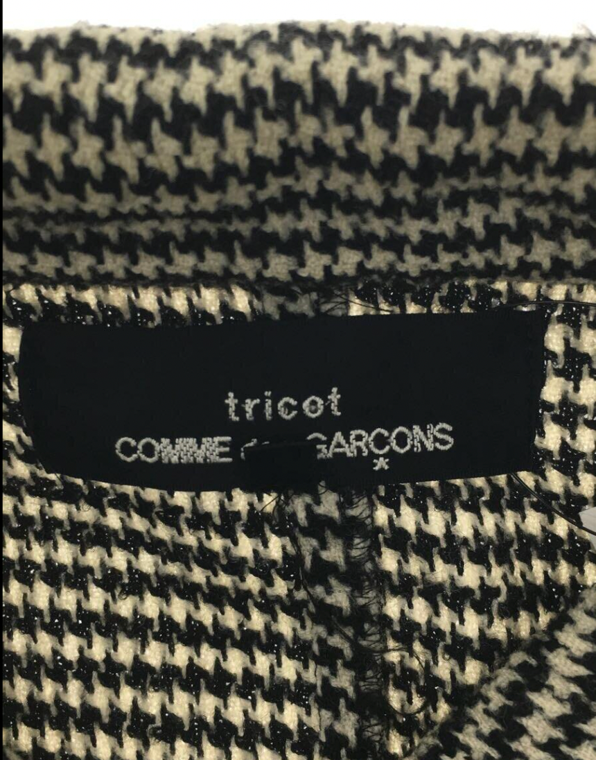 Tricot Comme Des Garcons Wool Houndstooth Top Skirt Suit Set
