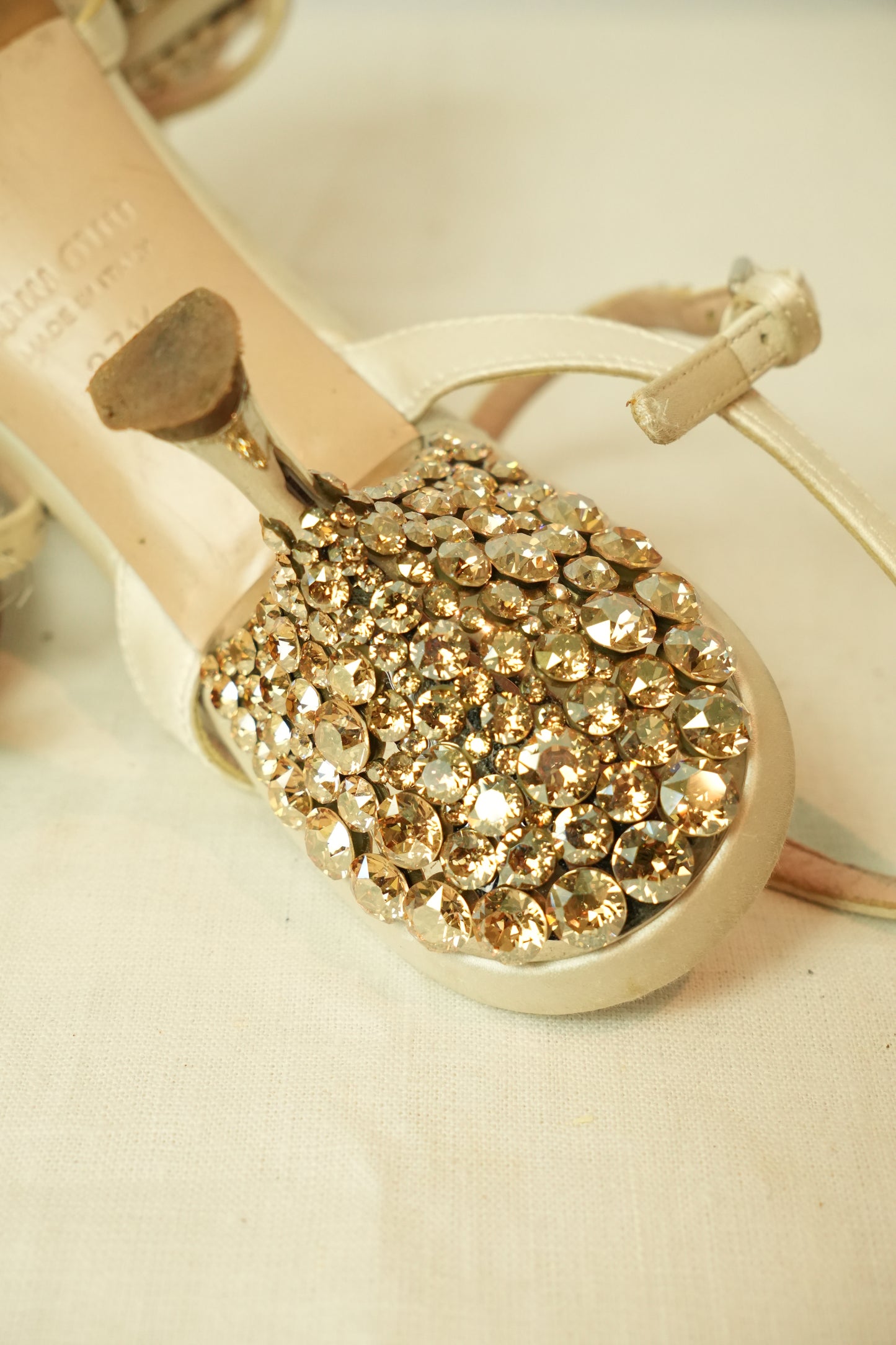 Miu Miu Rhinestone Sandals 37.5