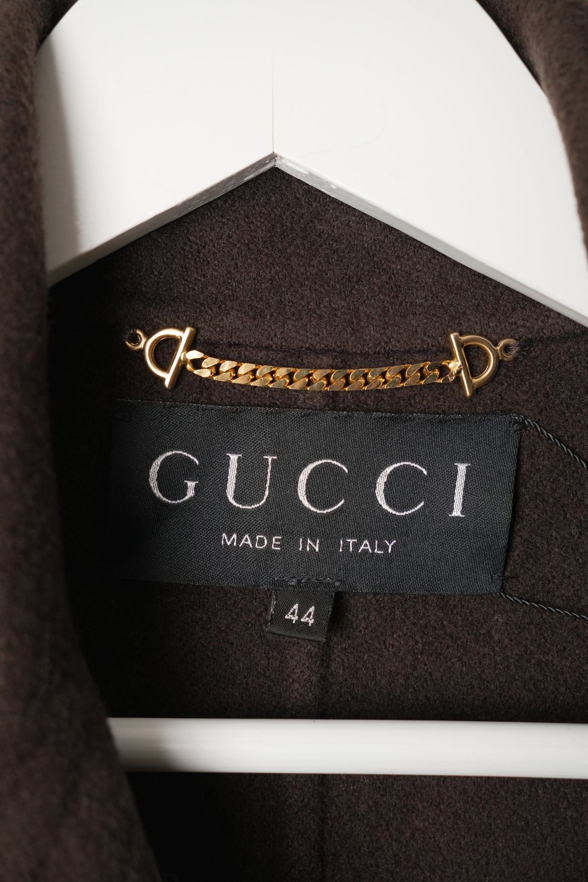 Gucci Brown Wool Wrap Coat
