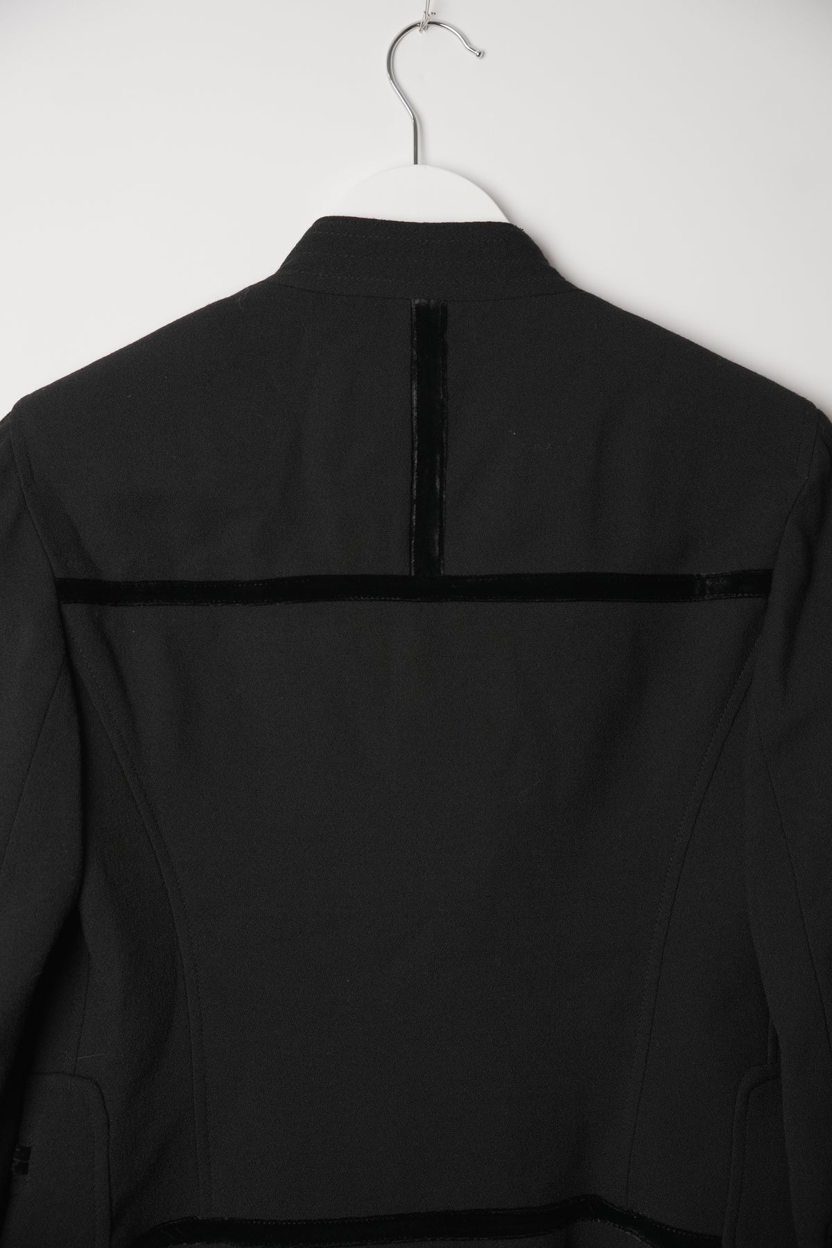 DKNY Double Breasted Zipper Pocket Collarless Blazer Jacket