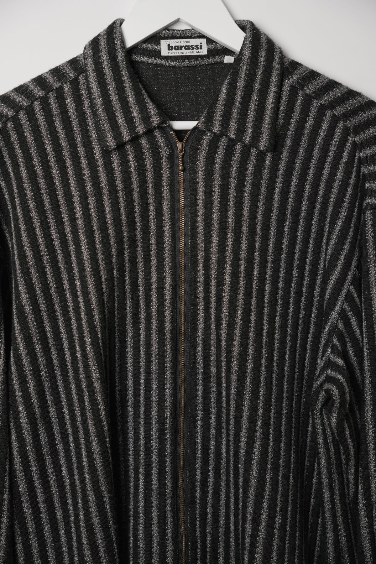 Vittorio Carini Barassi Vertical Stripe Zip Jacket