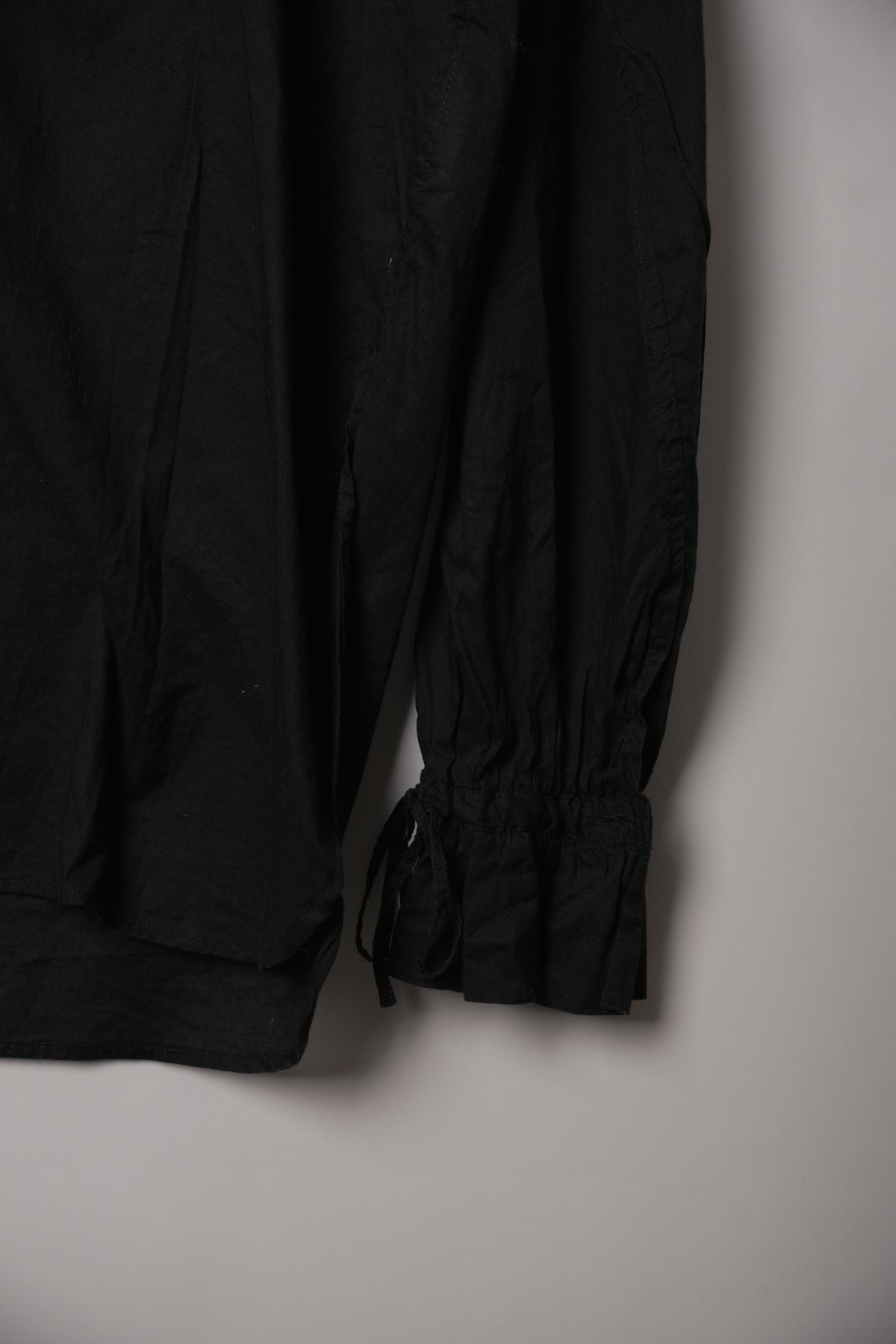 Yves Saint Laurent Rive Gauche Keyhole Tie Balloon Sleeve Blouse