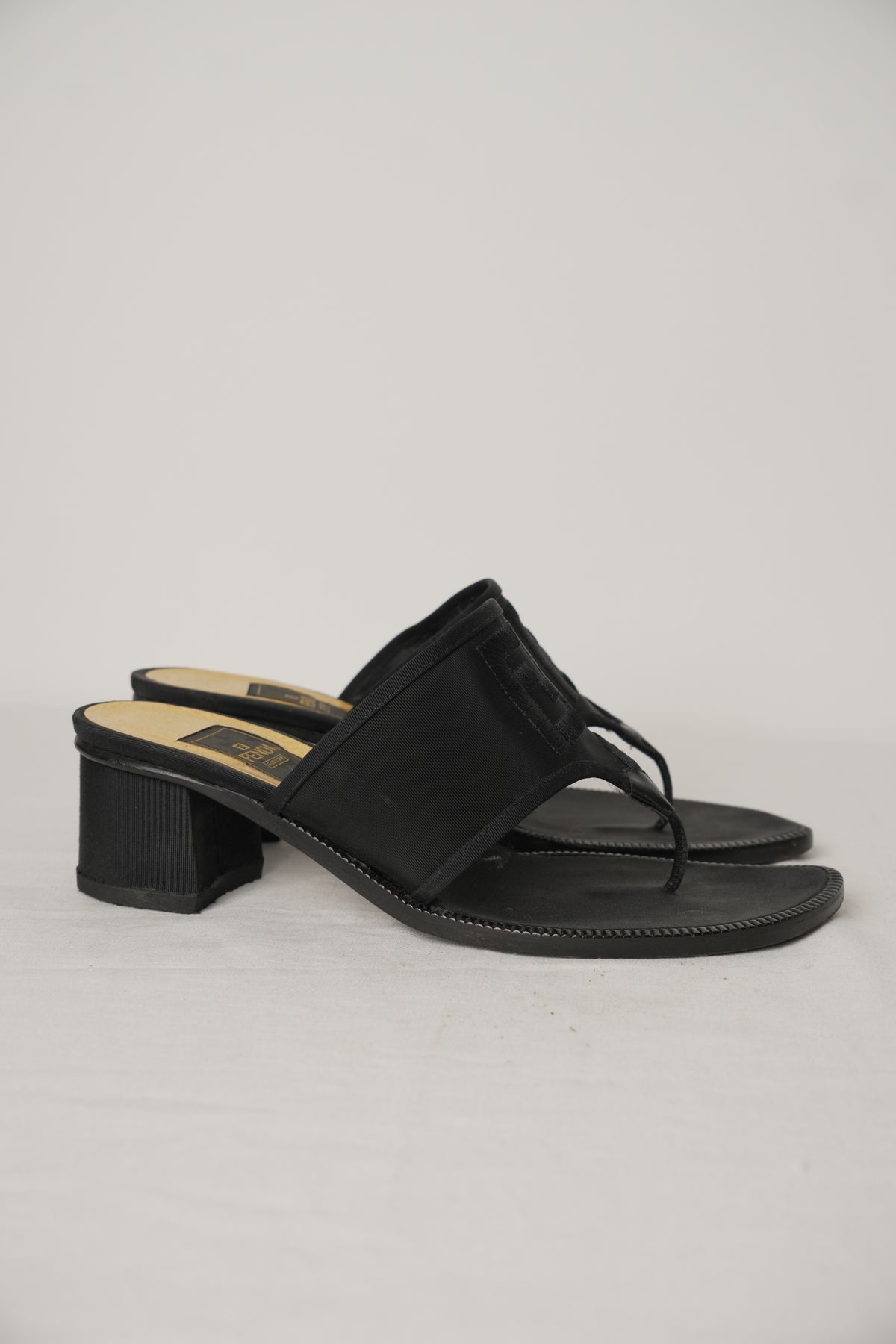 Fendi Mesh Zucca Logo Sandals Sz 38