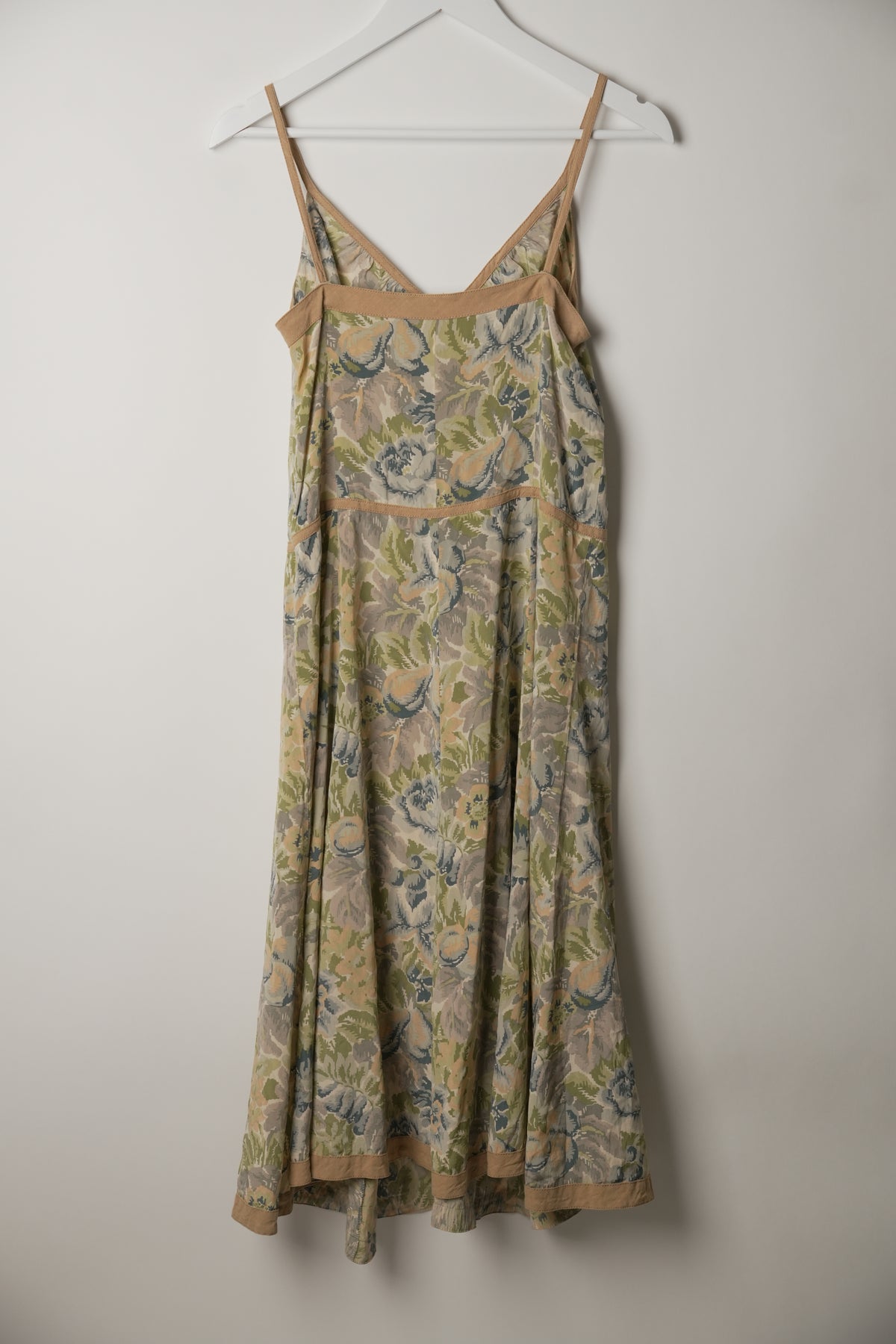 DKNY Silk Blend Floral Cami Midi Dress