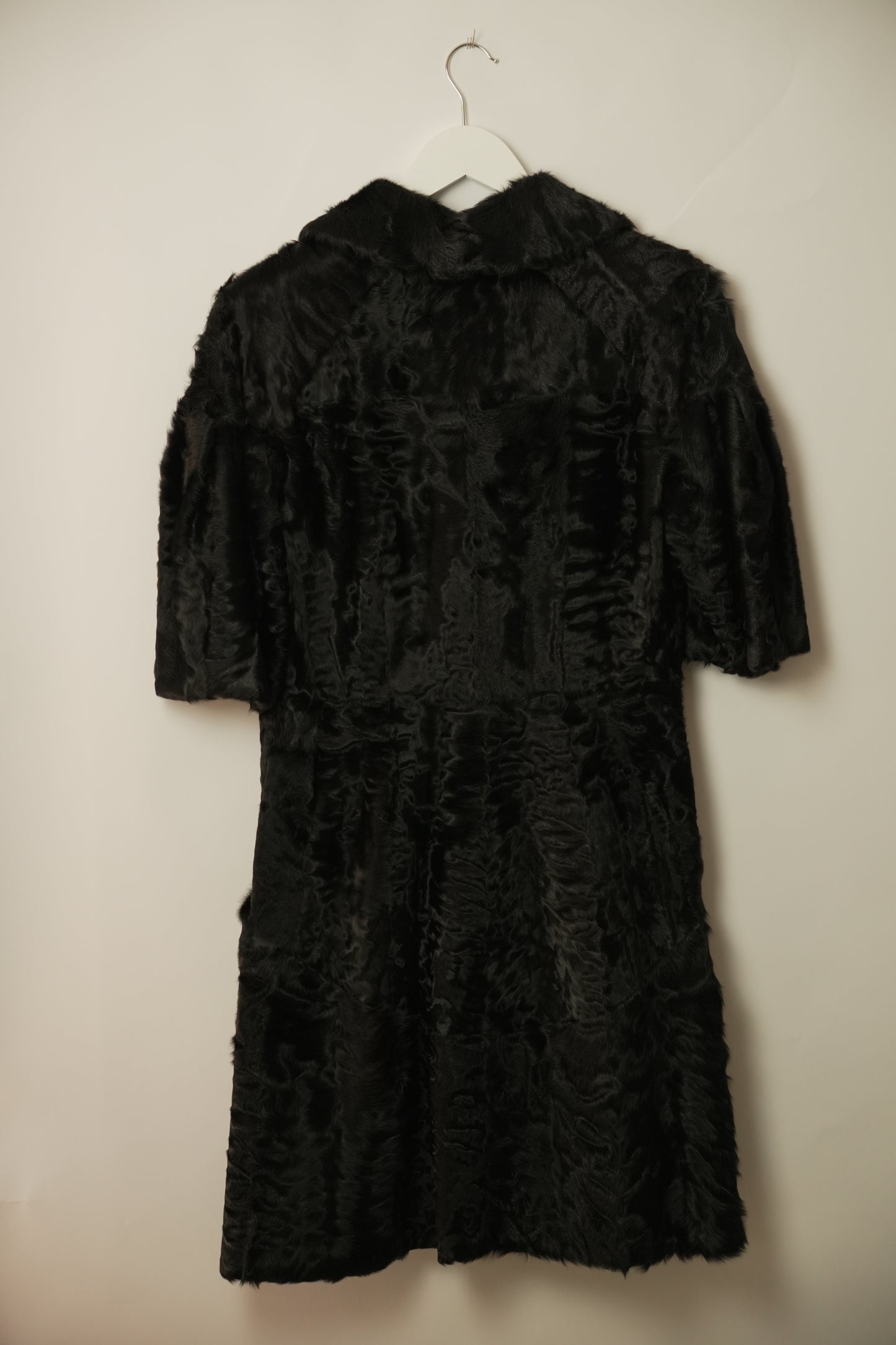 Marni 3/4 Sleeve Lamb Skin Fur Leather Coat