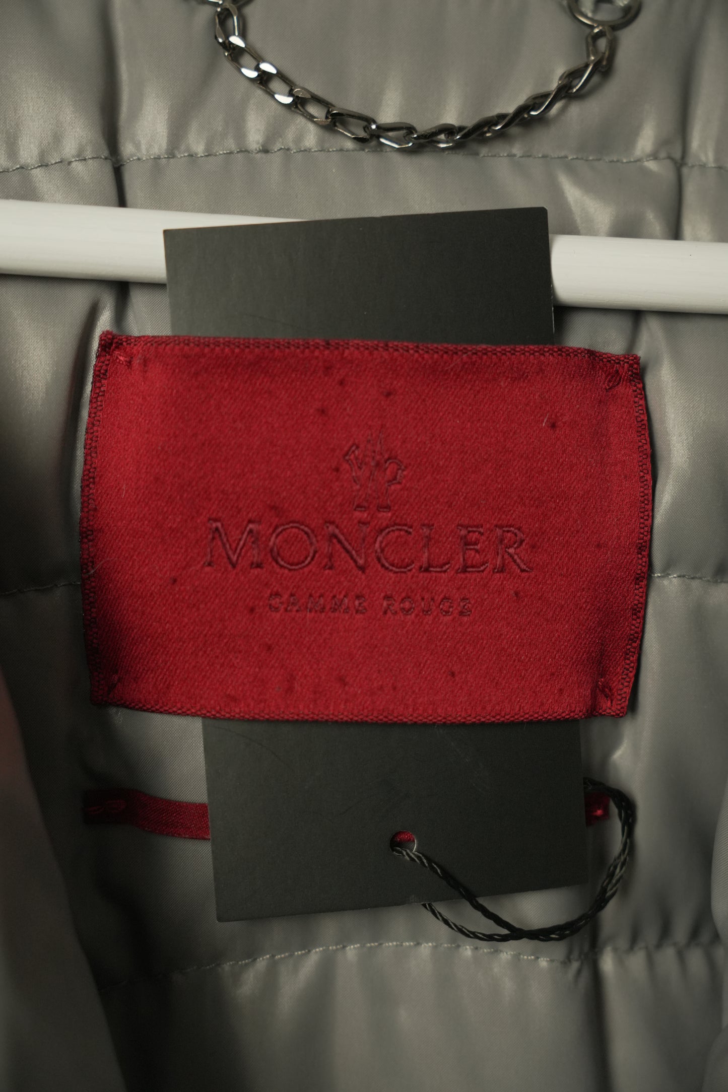 Moncler Down Jacket w Puff Collar & Waist Tie Grey