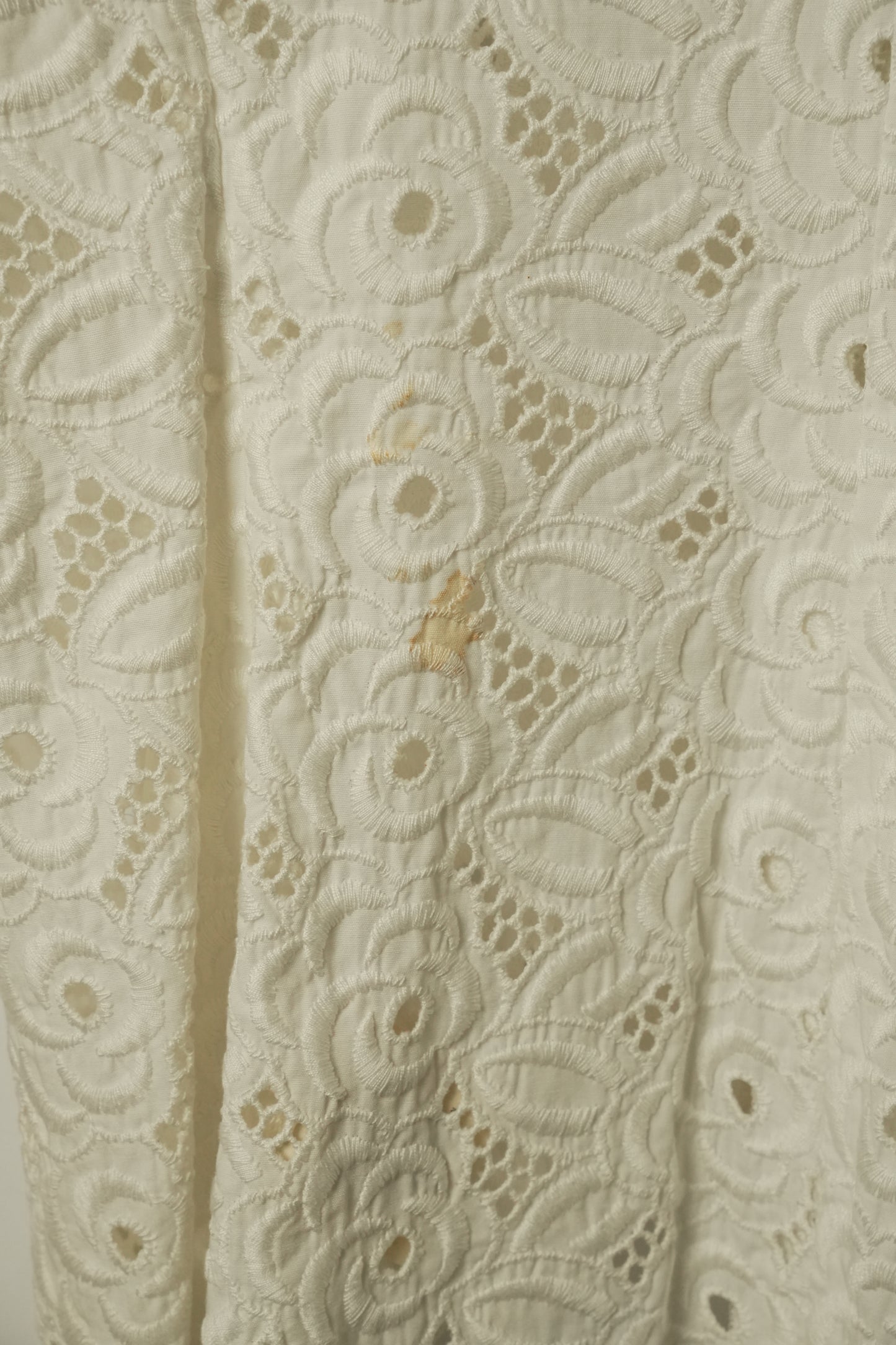 Christian Dior Lace Pearl Button Down Shoulder Pad Blouse