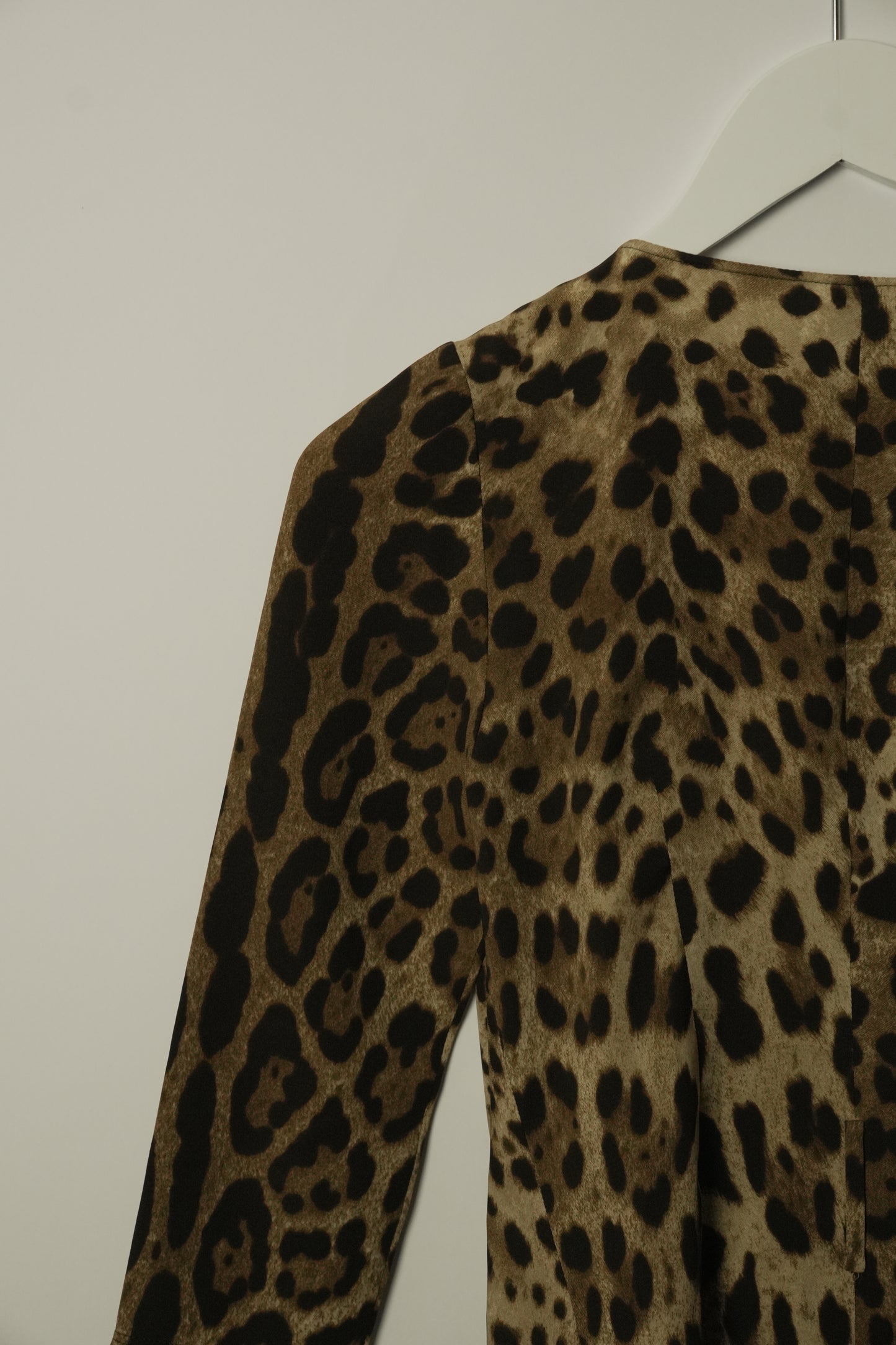 Dolce & Gabbana Leopard Wrap Silk Top