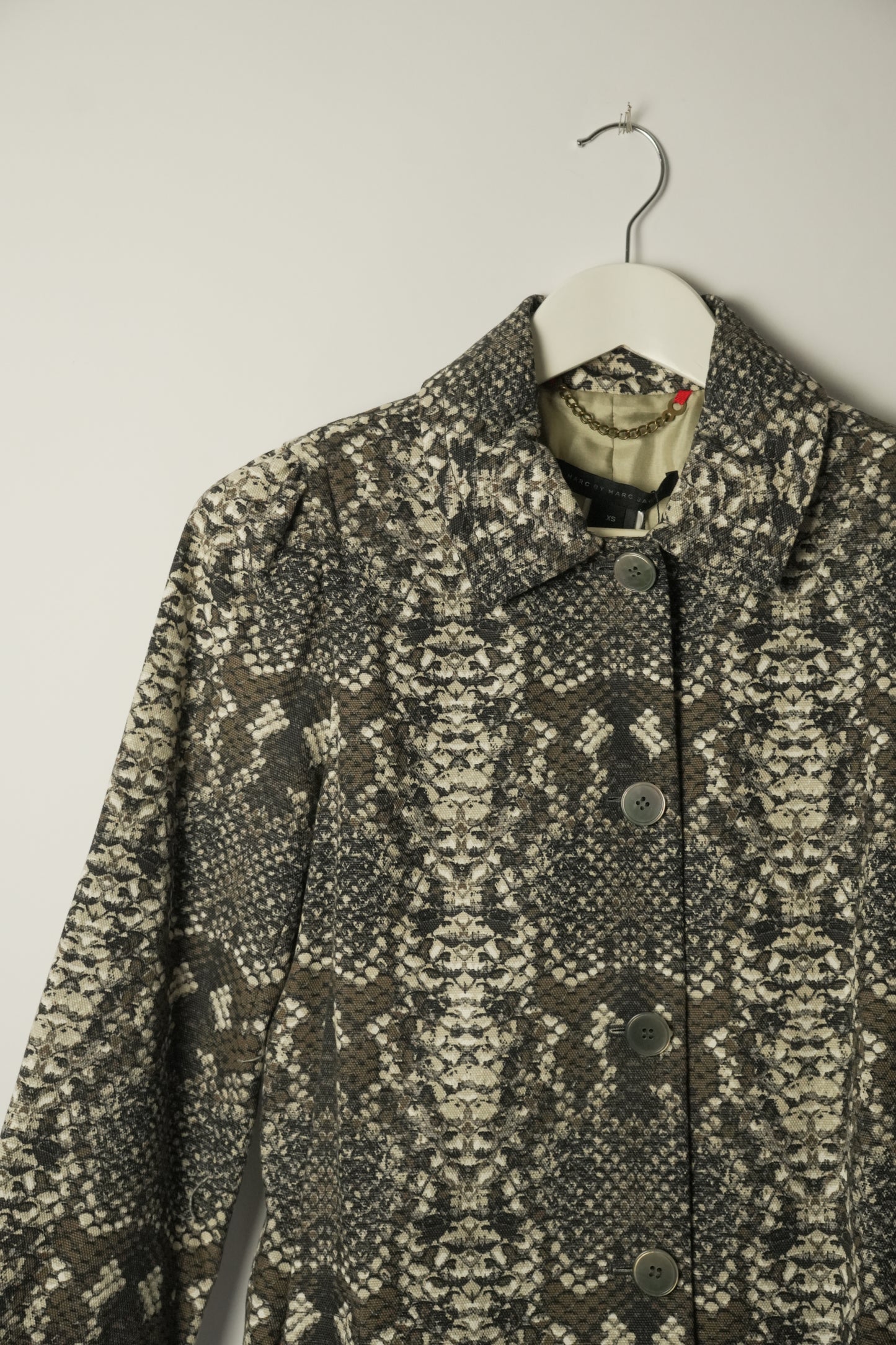 Marc Jacobs Snakeskin Cotton Trench Coat
