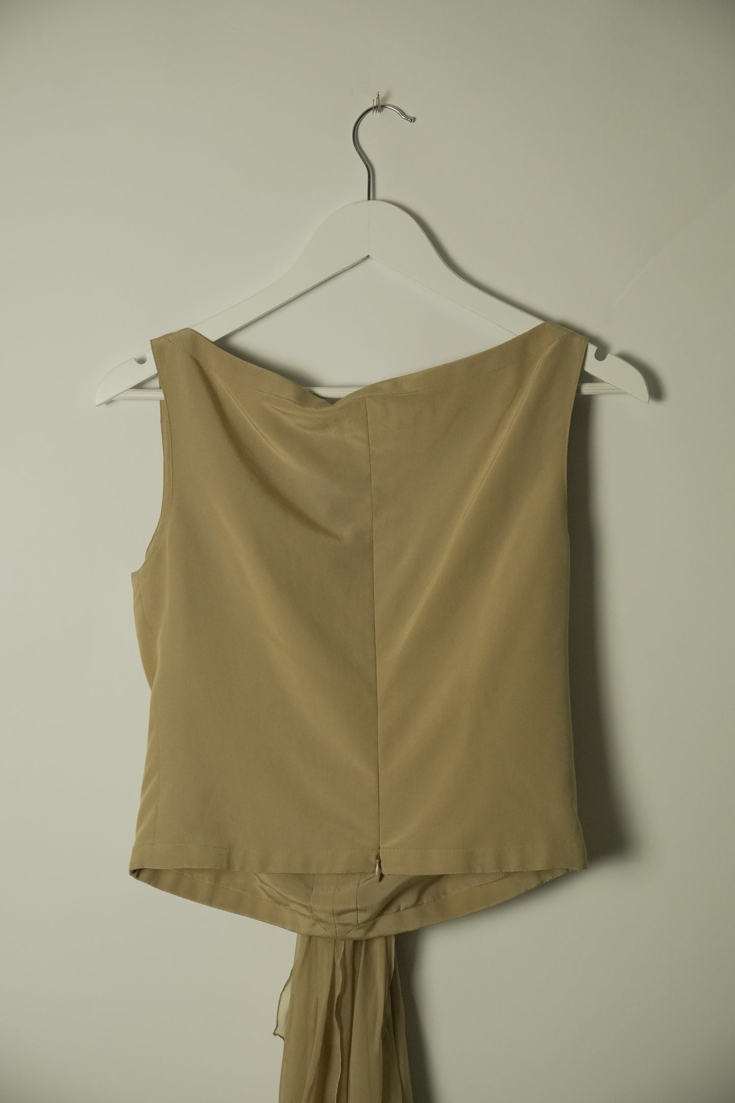 Valentino Boat Neck Keyhole Silk Double Bow Drape Top
