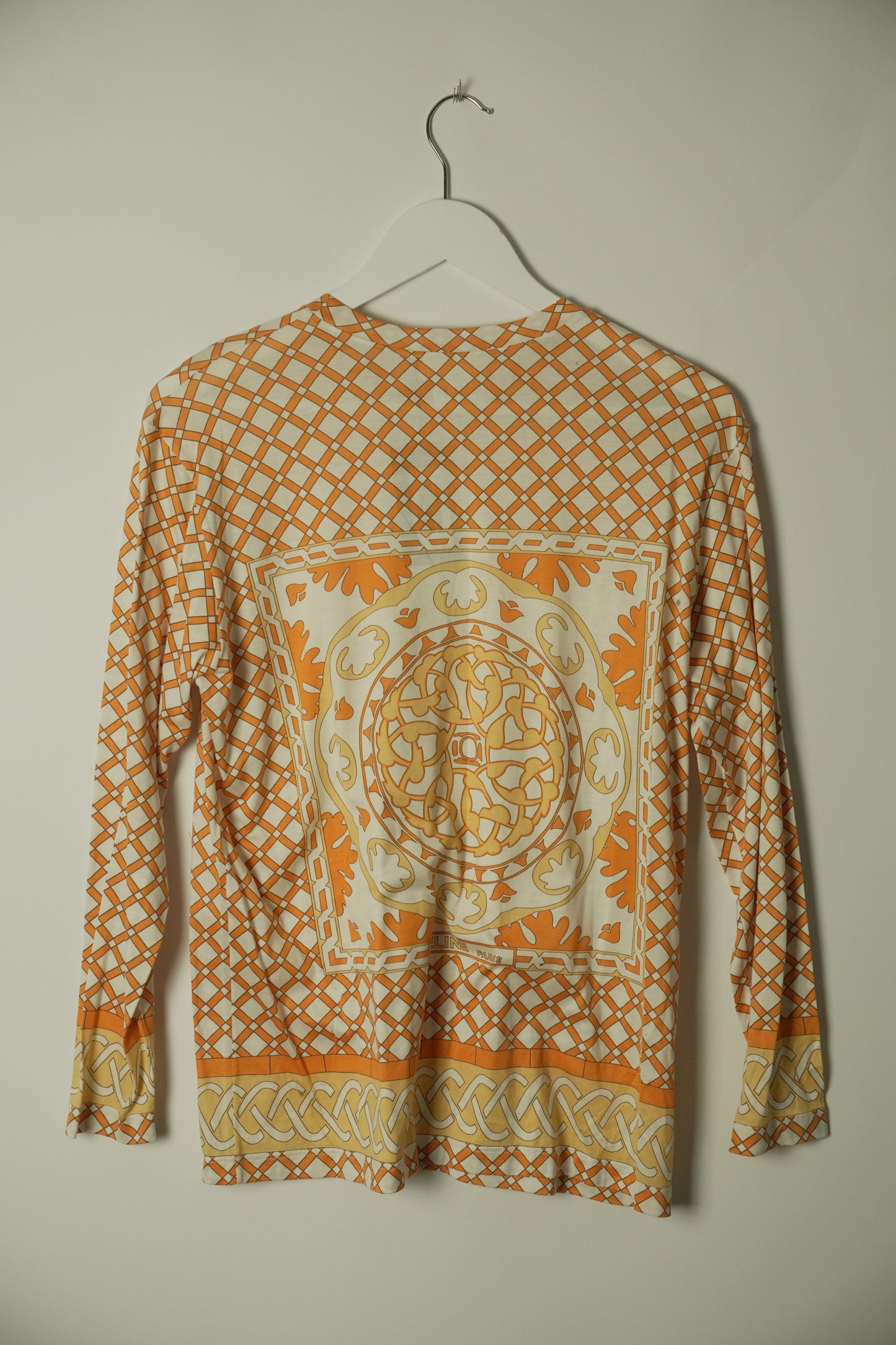 Celine Mosaic Print LS Cotton Top