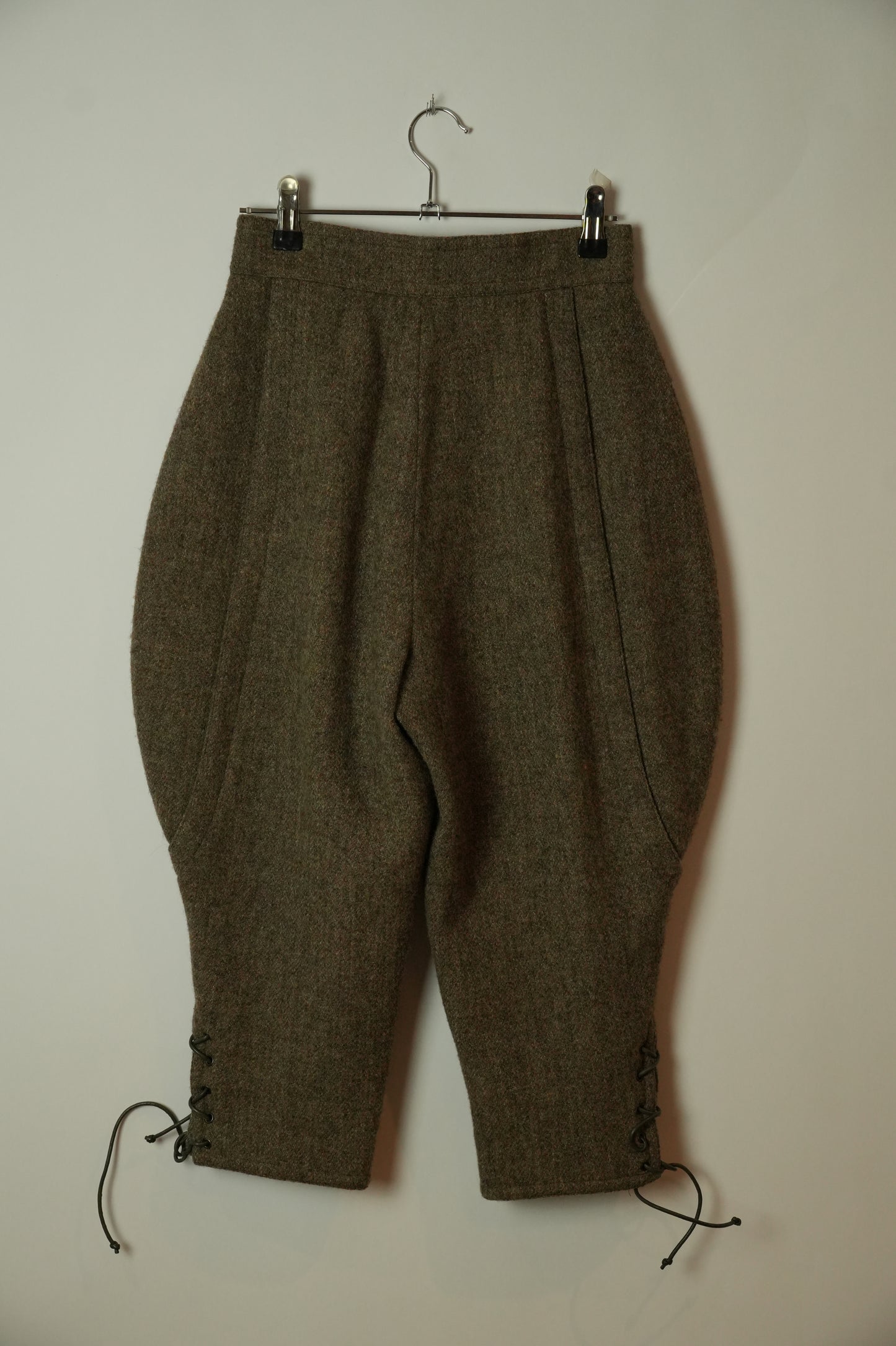 Moschino Wool Tweed Jockey Harem Capri Pants