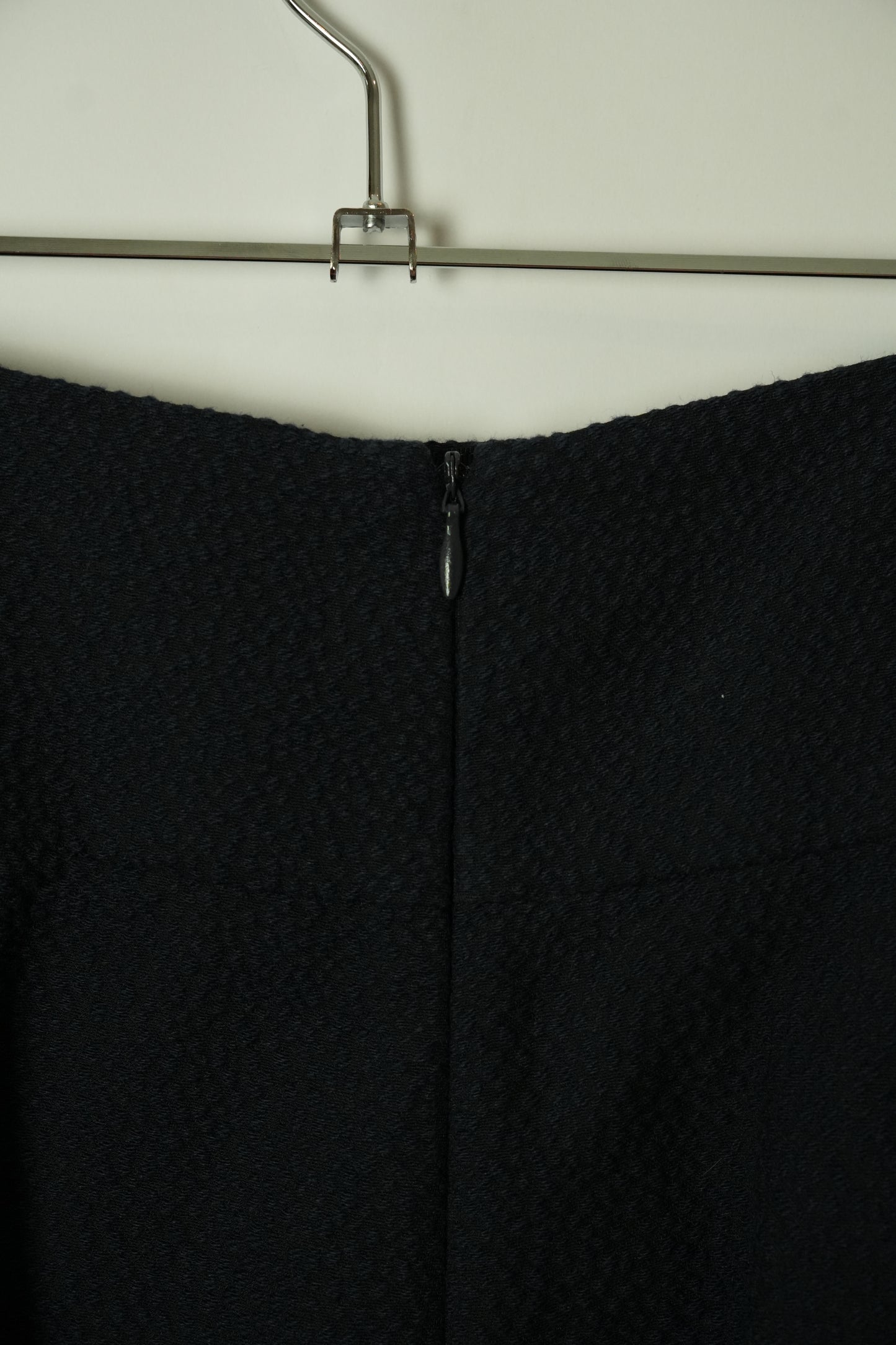 Emporio Armani Navy Black Pebbled Wide Leg Trouser Pants