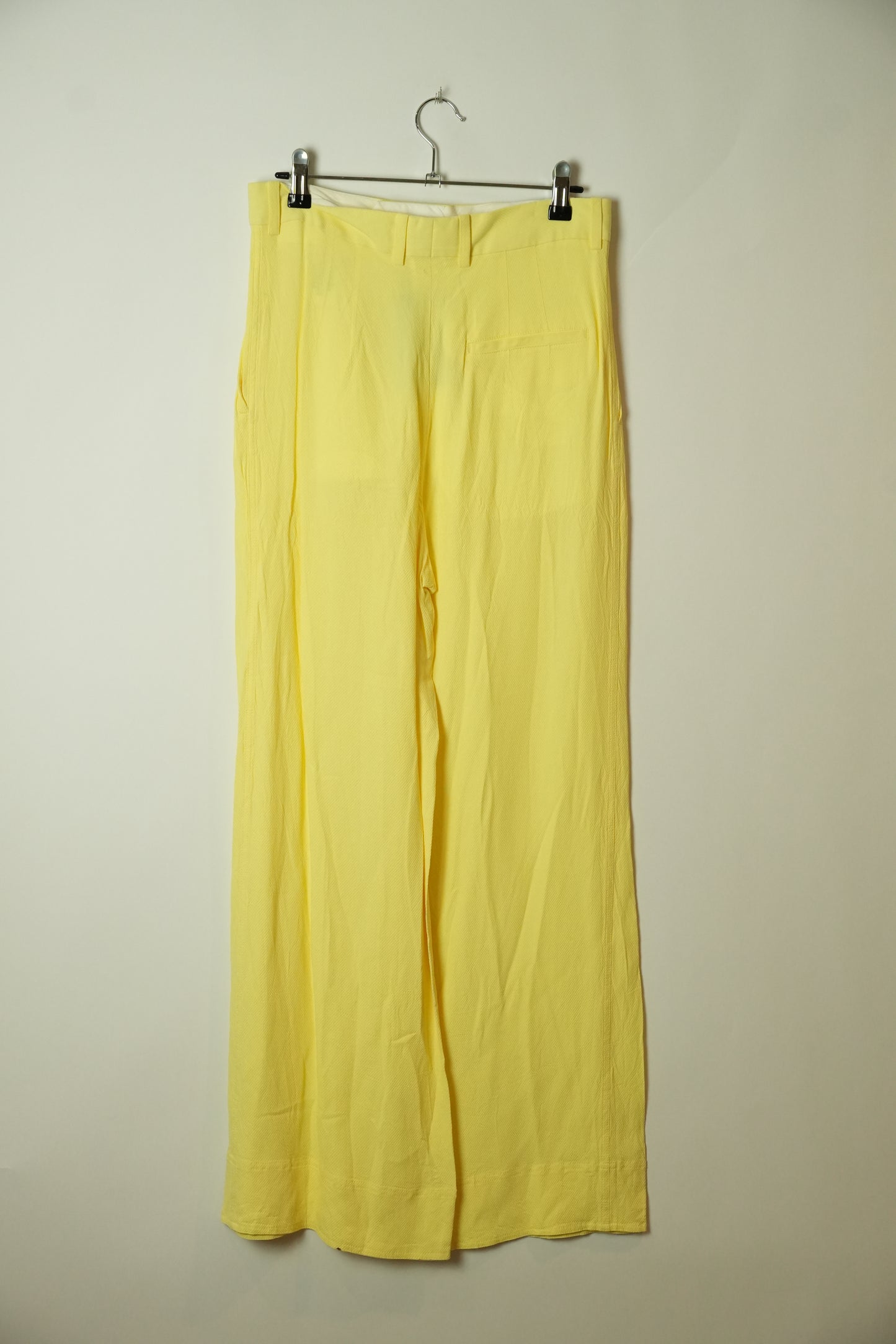 Celine Yellow High Waist Wide Leg Pants