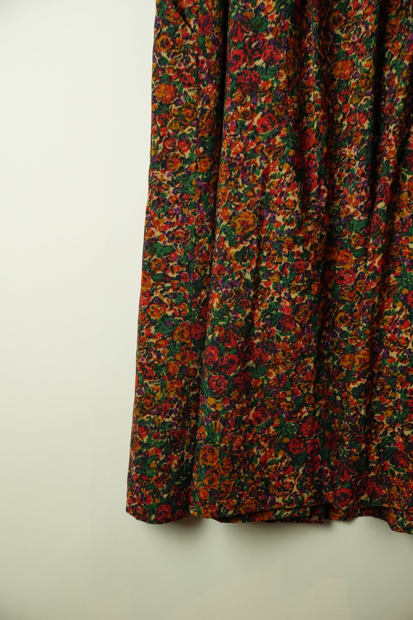 Yves Saint Laurent Flared Floral Autumn Skirt